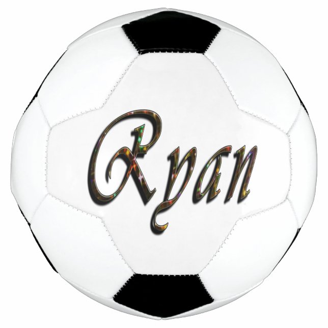 Colorful Designed Ryan Name, Soccer Ball (Front)