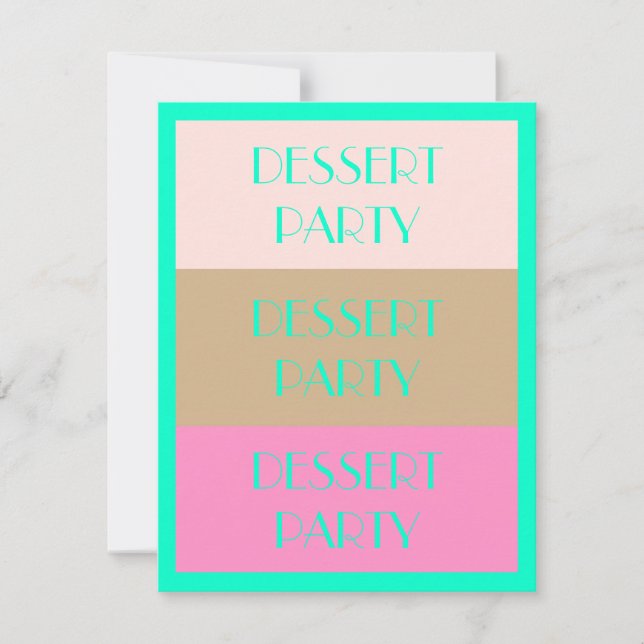 COLORFUL DESSERT PARTY INVITATION "NEAPOLITAN" (Front)
