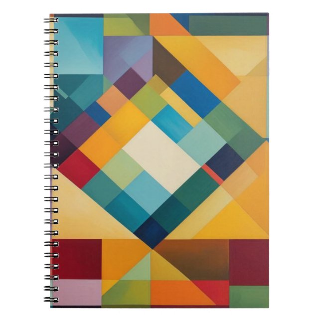 Colorful Diamond Abstract Art Notebook (Front)