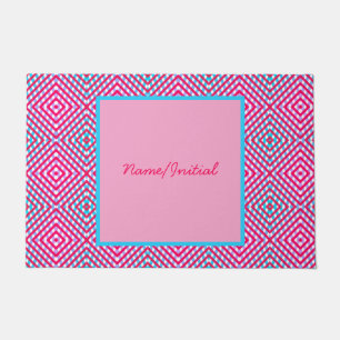 Colorful diamond doormat