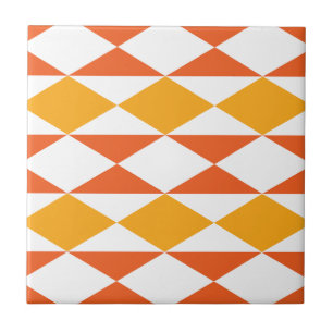Colorful Diamond Modern Geometric Stripes Pattern Tile
