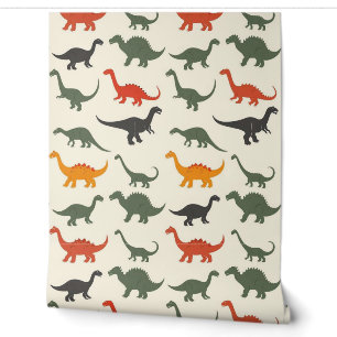 Colorful Dinosaur Pattern  Wallpaper