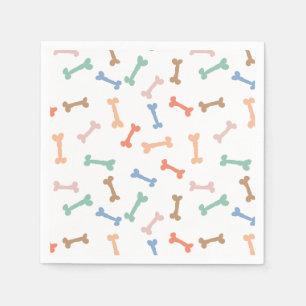 Colorful Dog Bone Party  Napkin