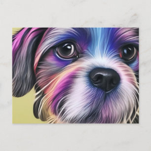 Colorful Dog Postcard