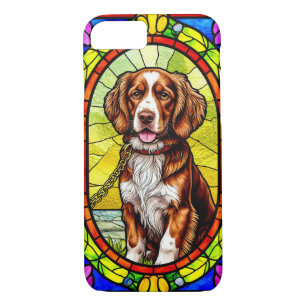 Colorful Dog With Gold Chain Stained Glass Case-Mate iPhone Case