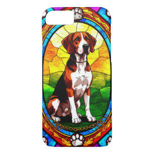 Colorful Dog With Gold Chain Stained Glass Case-Mate iPhone Case