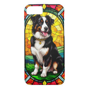 Colorful Dog With Gold Chain Stained Glass Case-Mate iPhone Case