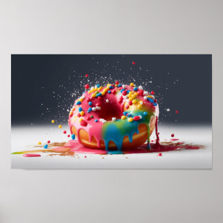 Colorful Donut - Instant Download Printable Poster