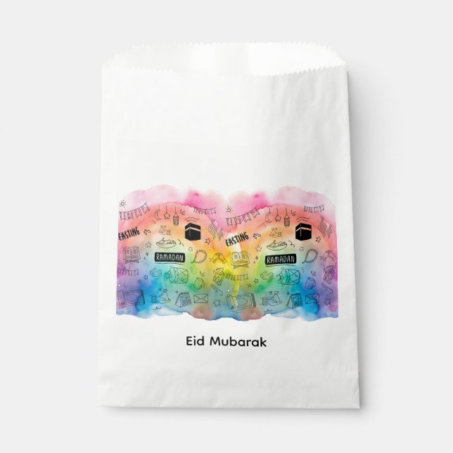 Colorful Doodle Eid Favour Bag (Front)