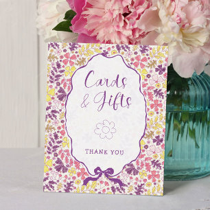 Colorful Doodle Flower Pencil Sketch Baby Shower  Poster