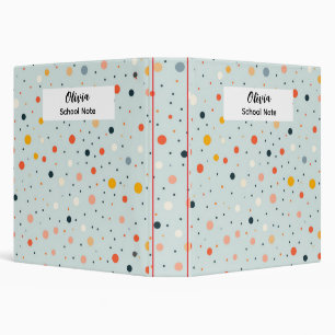 Colorful Dot Back to School Supplies  Binder