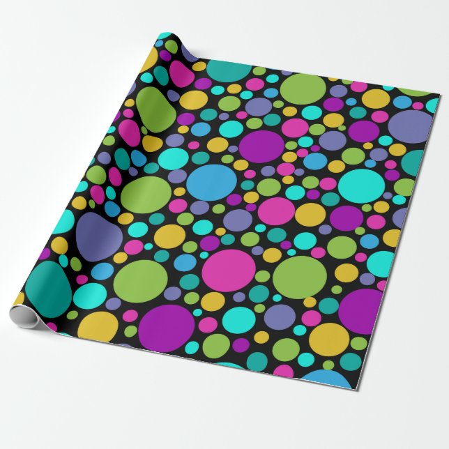 Colorful Dot Wrapping Paper (Unrolled)