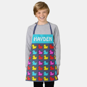 Colorful Dotty Duck Pattern Personalised  Apron
