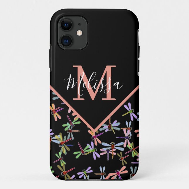 Colorful dragonflies personalized   Case-Mate iPhone case (Back)