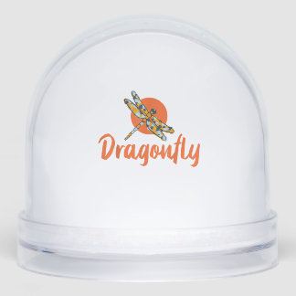 Colorful Dragonfly - Comic Style Dragonfly T-Shirt Snowglobe