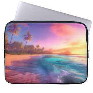 Colorful Dreamy Beach Laptop Sleeve