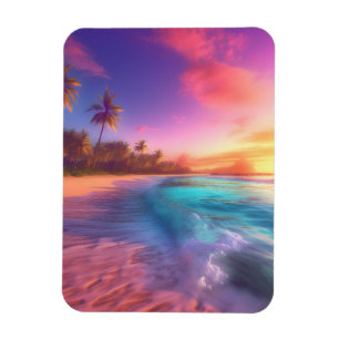 Colorful Dreamy Beach Magnet