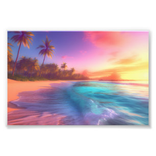 Colorful Dreamy Beach Photo Print