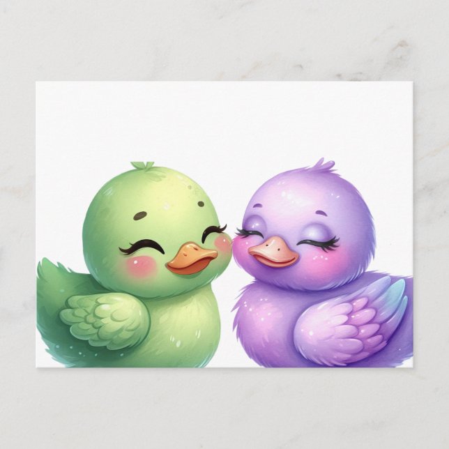 Colorful Ducklings Postcard (Front)