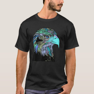 Colorful Eagle imprint american bird animal motif  T-Shirt