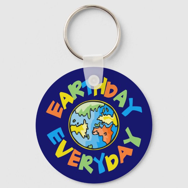 Colorful Earth Day Keychain (Front)