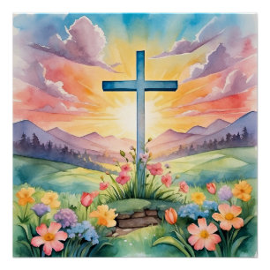 Colorful Easter Art Poster