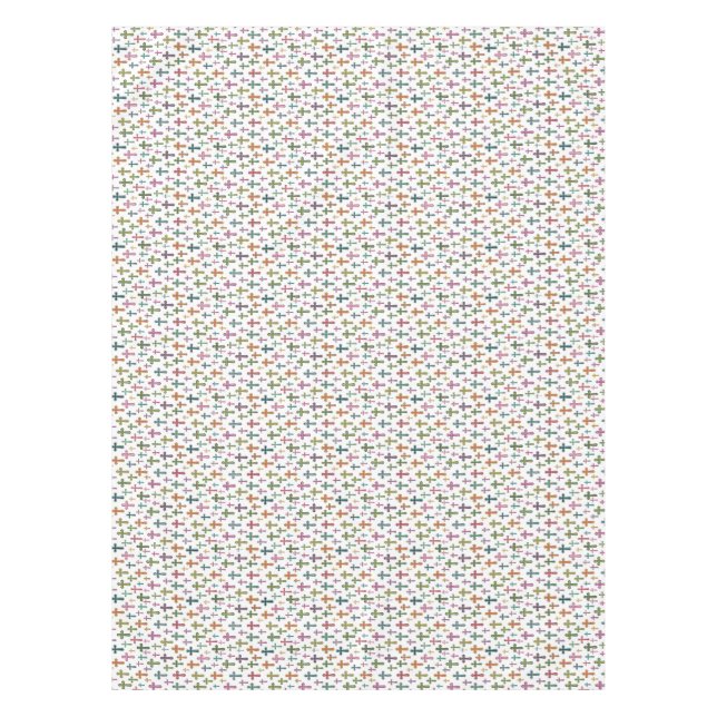 Colorful Easter cross patterned Tablecloth (Front)