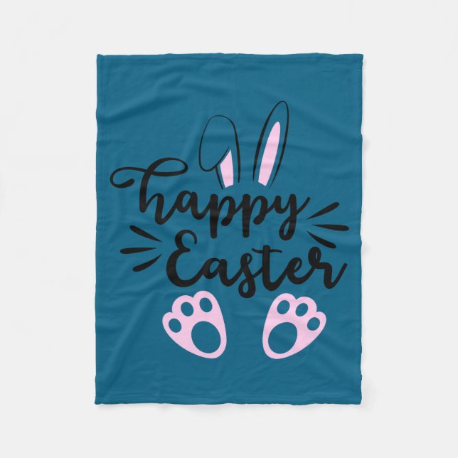 Colorful easter eggs t shirt  fleece blanket (Front)
