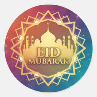 Colorful Eid Classic Round Sticker