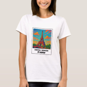 Colorful Eiffel tower Paris travel T-Shirt