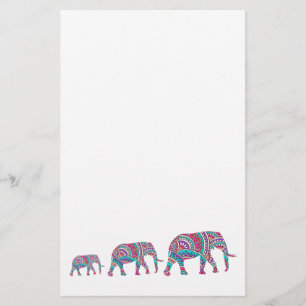 Colorful elephants flyer