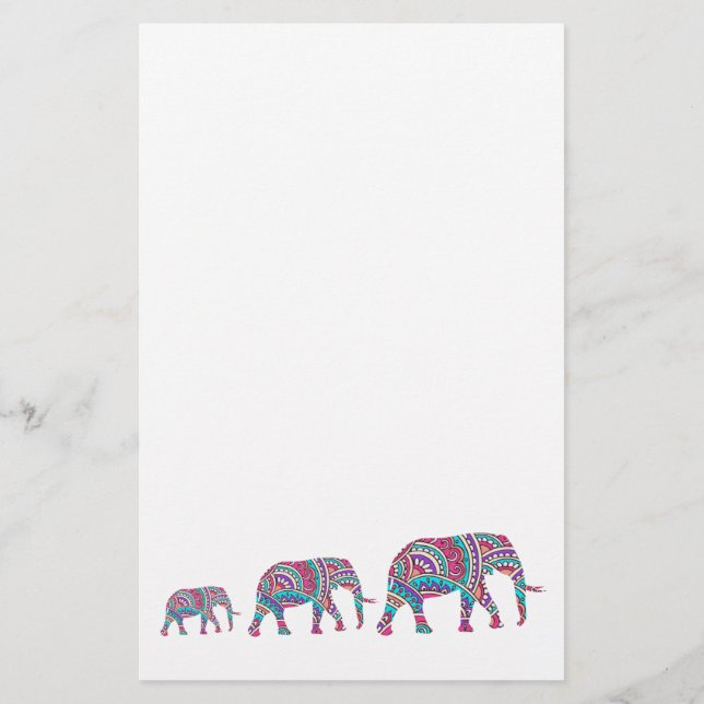 Colorful elephants flyer (Back)