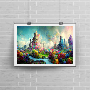 Colorful Enchanted Alien Fantasy Nature Landscape Photo Print