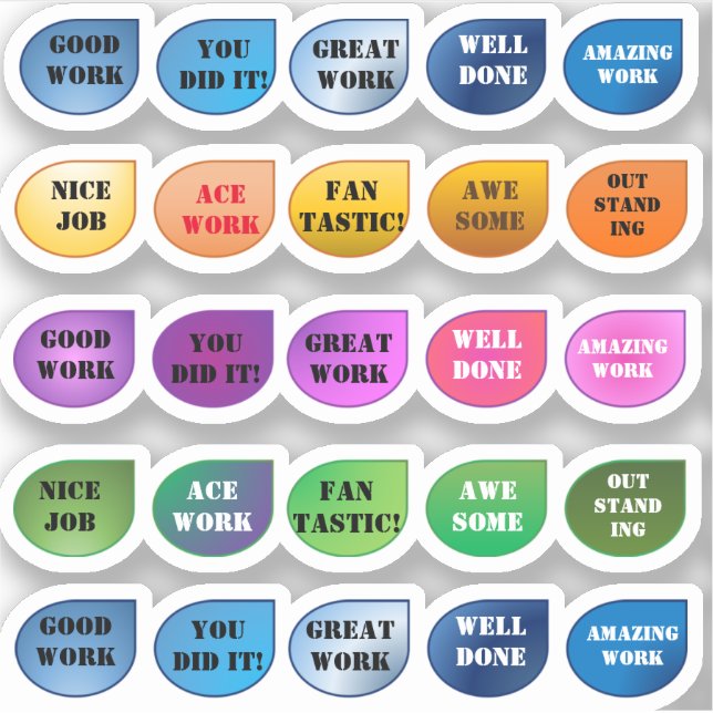 Colorful Encouragement Sticker (Front)