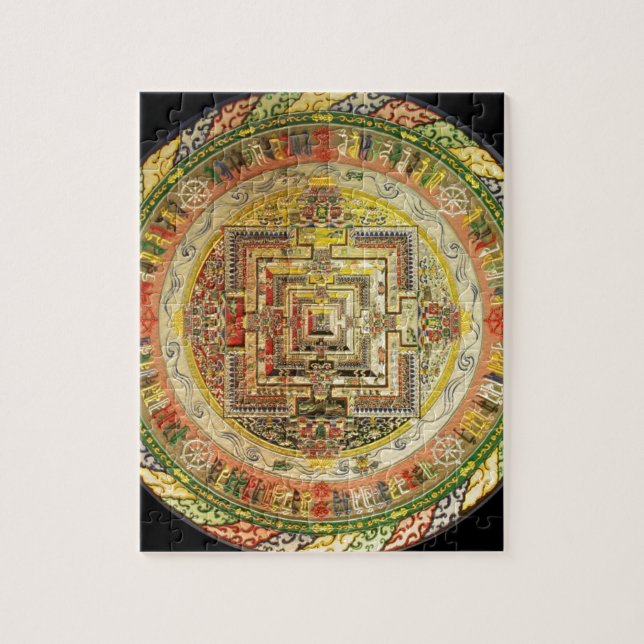 COLORFUL ESOTERIC TIBETAN MANDALA JIGSAW PUZZLE (Vertical)