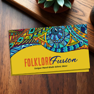 Colorful Ethnic Pattern Ornament  Business Card