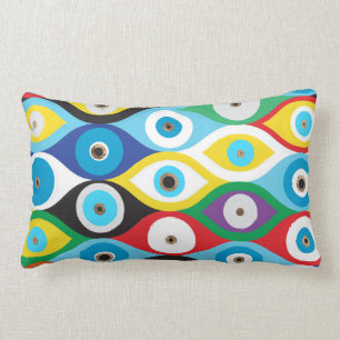 Colorful Evil Eye protection pattern Lumbar Pillow