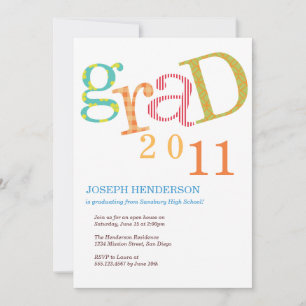 Colorful excitant classe de diplôme faire-part