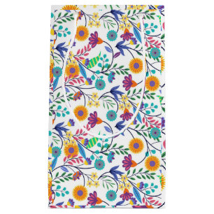 Colorful Exotic Floral Background Pattern-23145 Small Gift Bag