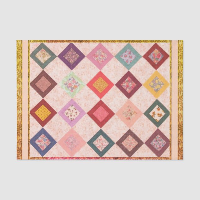 Colorful Fabrics Pattern Tissue Paper (Front)