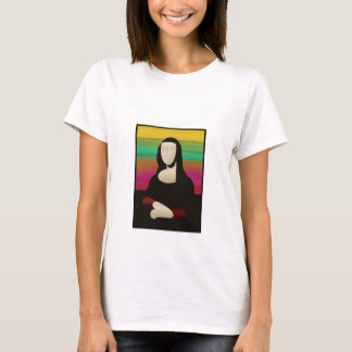 Colorful Faceless Mona Lisa Art Tee