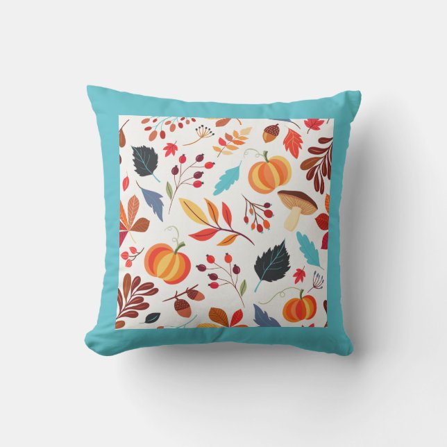 Colorful Fall Design Outdoor Pillow (Front)