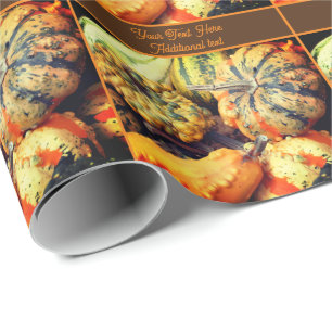 Colorful Fancy Gourds Personalized Wrapping Paper