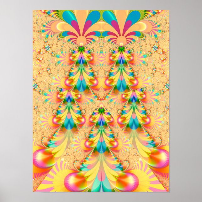 Colorful fanned design poster (Front)
