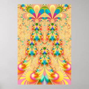 Colorful fanned design poster