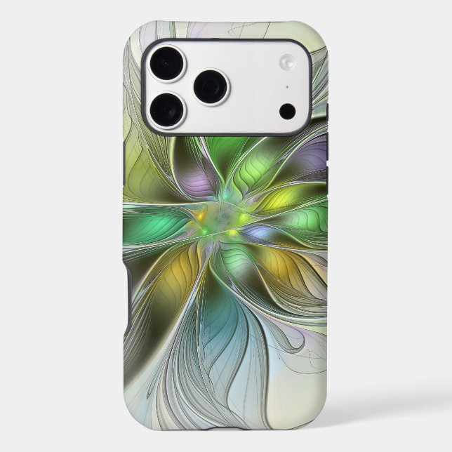 Colorful Fantasy Flower Modern Abstract Fractal (Back)