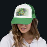 Colorful Fantasy Flower Modern Abstract Fractal Trucker Hat<br><div class="desc">Fantasy flower fractal, abstract and modern.
Unique design for your trucker hat and more.</div>