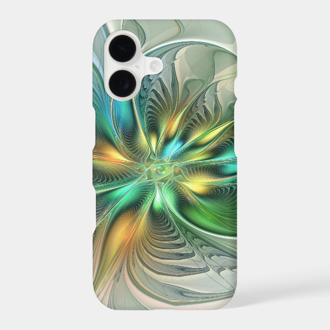 Colorful Fantasy Modern Abstract Flower Fractal (Back)