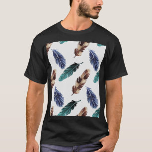 Colorful Feathers Tribal Texture T-Shirt