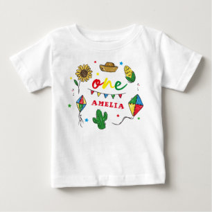 Colorful Fiesta 1st Birthday Baby T-Shirt